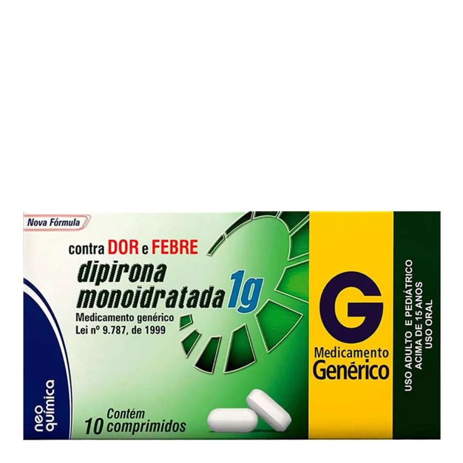 Analgésico e Antitérmico Dipirona Sódica 1g Genérico Neo Químic...