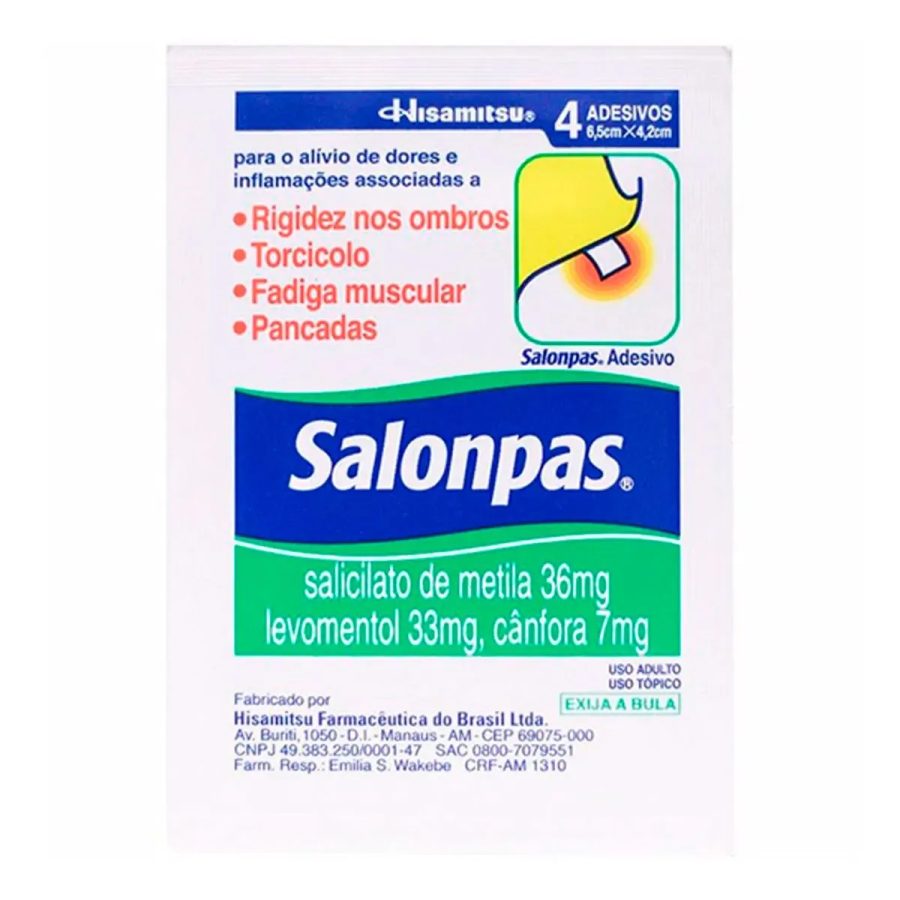 Salonpas Adesivo Pequeno 4 Unidades