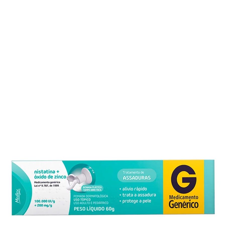Pomada para Assadura Nistatina + Oxido Zinco Genérico Medley 60...