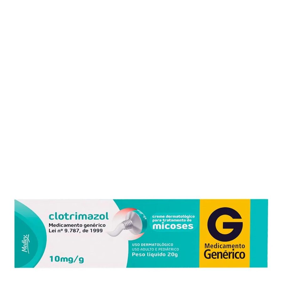Antifúngico e Antimicótico Clotrimazol 10mg/g Genérico Medley 2...