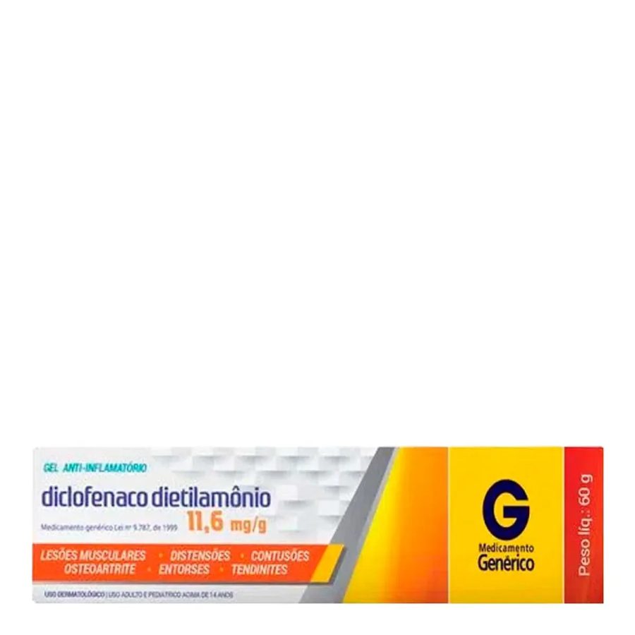 Anti-Inflamatório Diclofenaco Dietilamônio 11,6mg/g Genérico Ci...