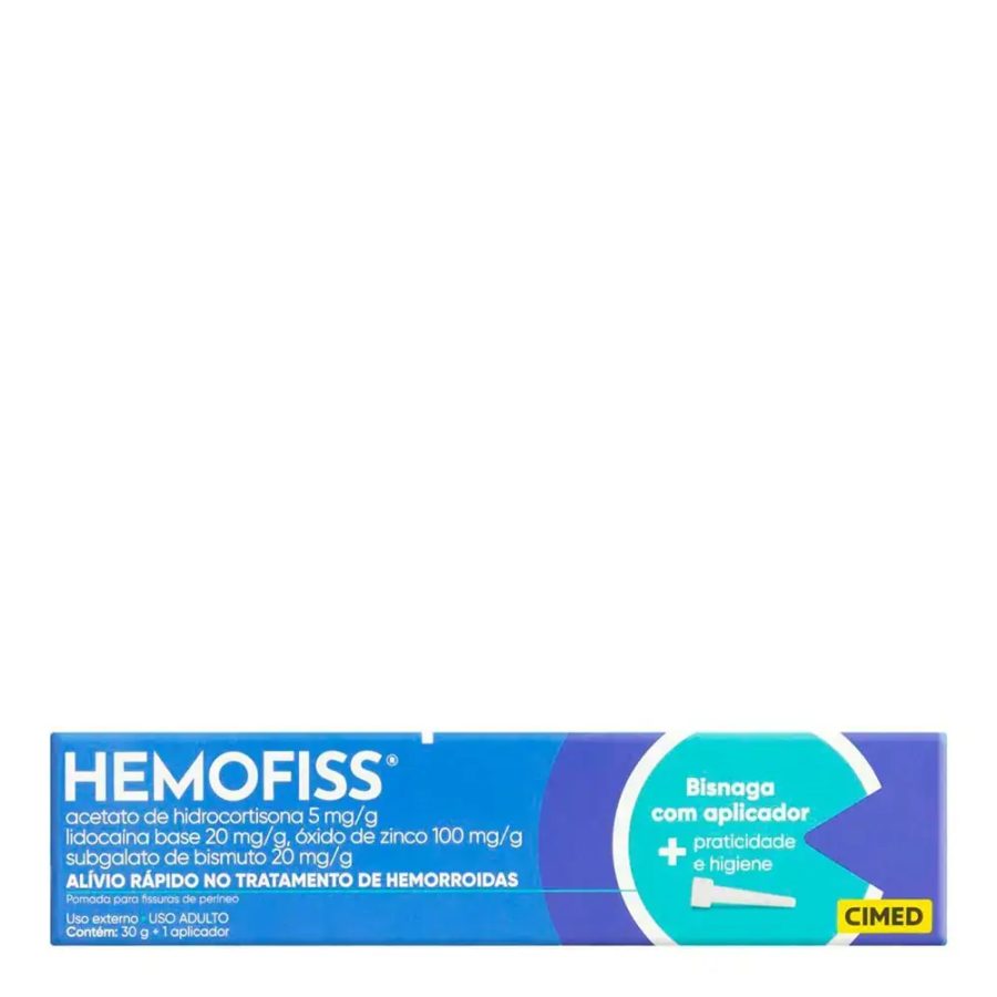 Hemofiss 5mg/g + 20mg/g + 100mg/g + 20mg/g Cimed 30g Pomada com...